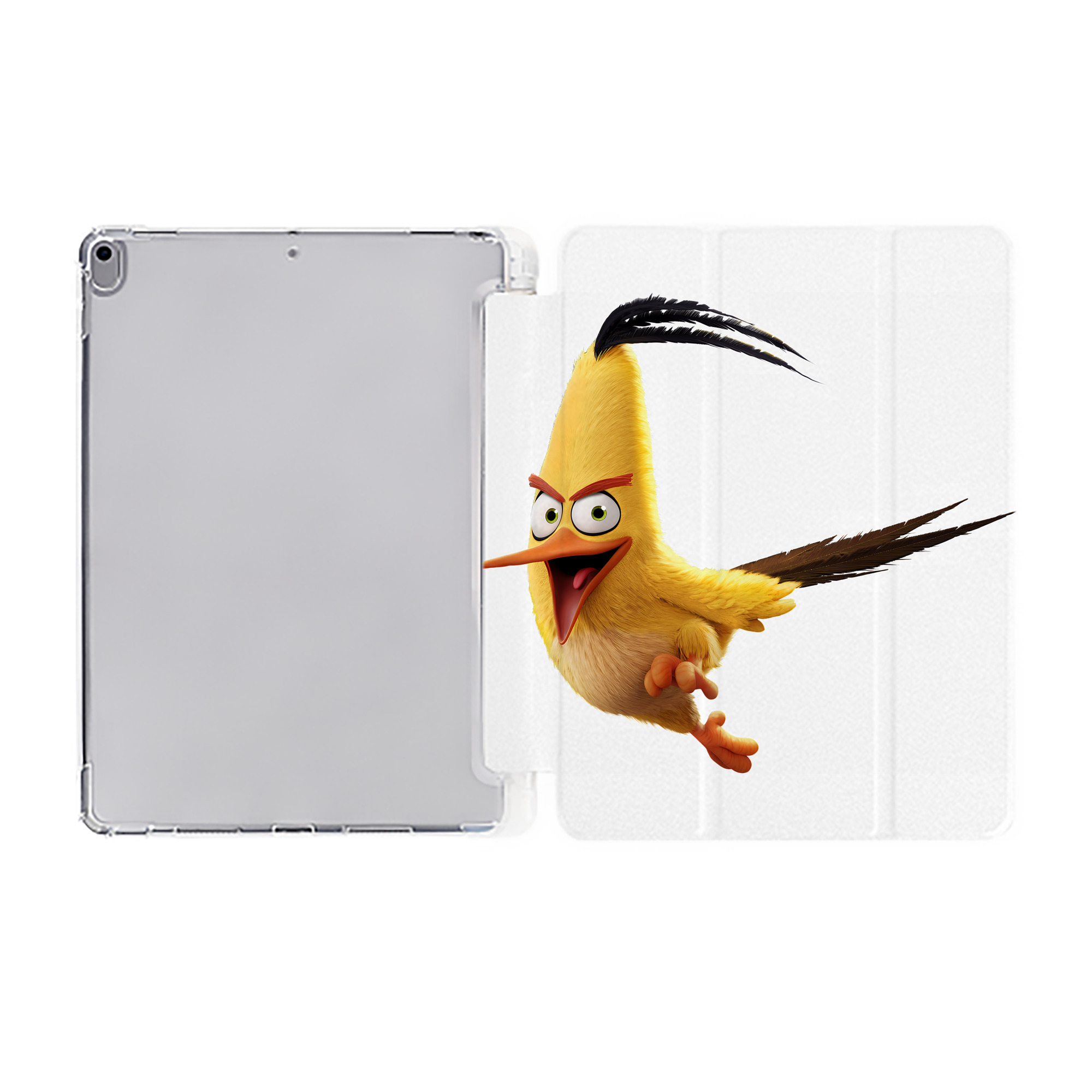 （画像用） Angry Birds アングリーバード IPad ケース ペン収納付き 三つ折りスタンド PUレザー×シリコン 対応機種9.5/10.5/10.9インチ